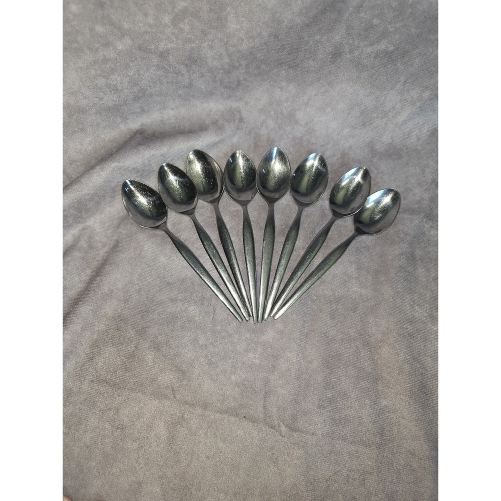 SET OF (8) EKCO ETERNA PRINCE 6 1/2 " CUSTOM STAINLESS TEASPOONS - Korea